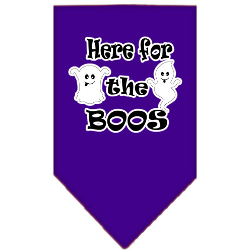 Here for the Boos Screen Print Bandana Purple Small